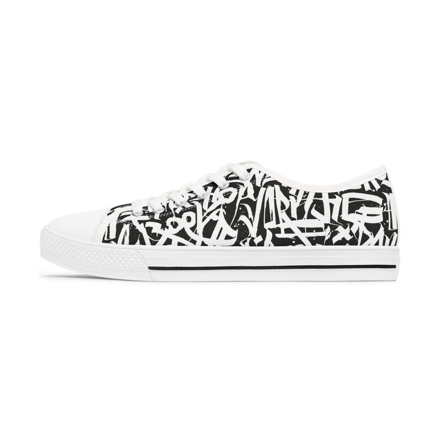 Calligraphy Graffiti Women's Low Top Sneakers