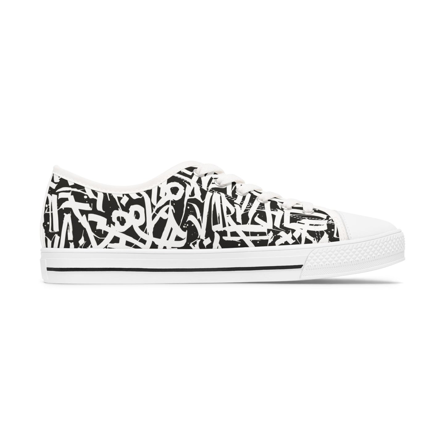 Calligraphy Graffiti Women's Low Top Sneakers