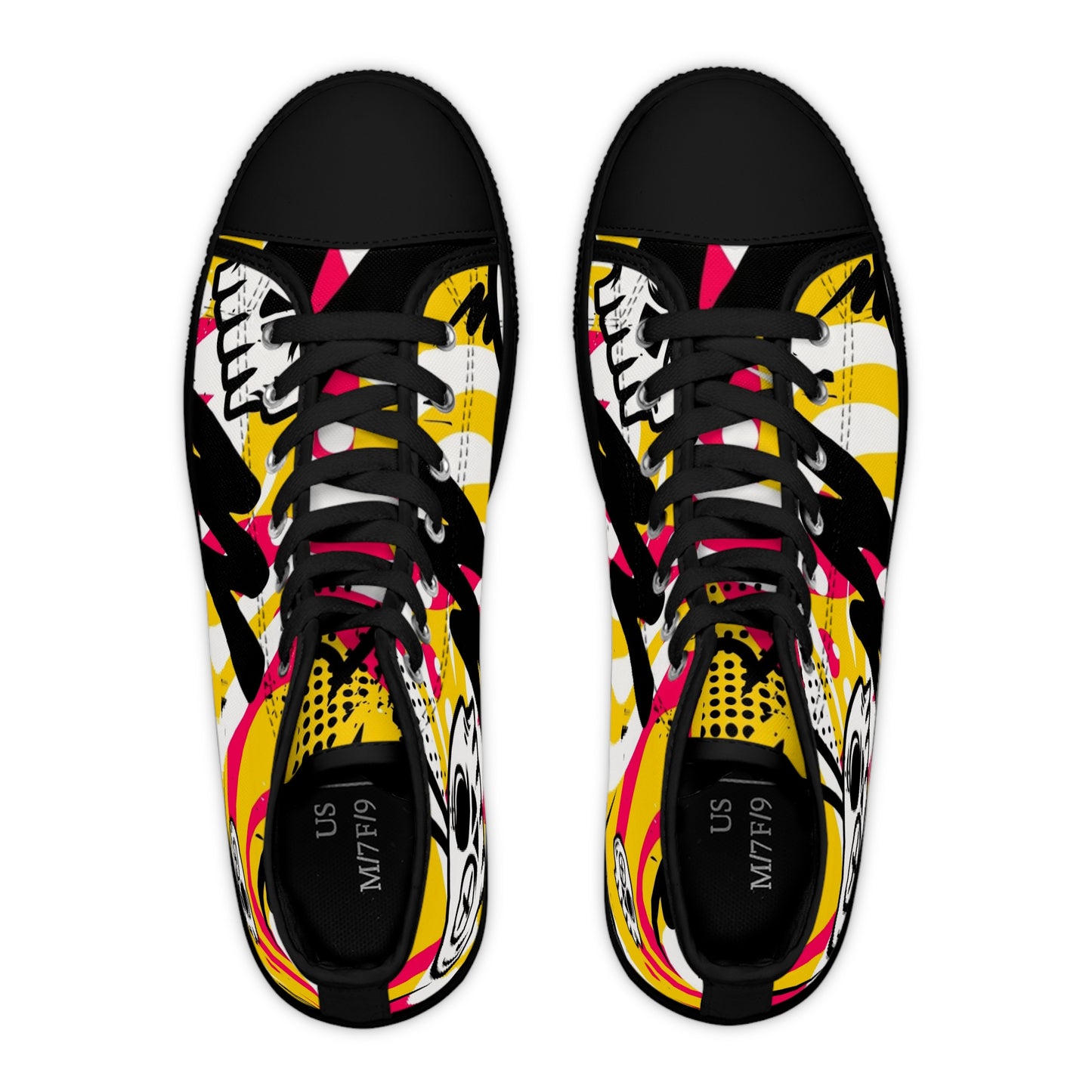 Skull Graffiti Women's High Top Sneakers