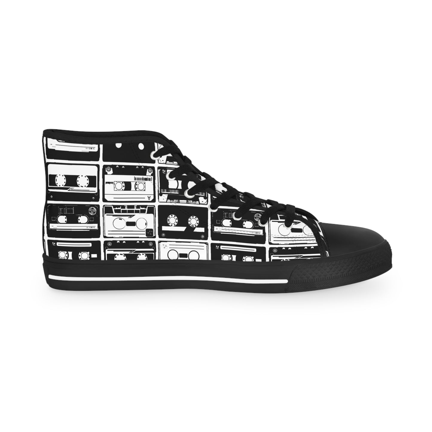 Cassette Tapes Men's High Top Sneakers