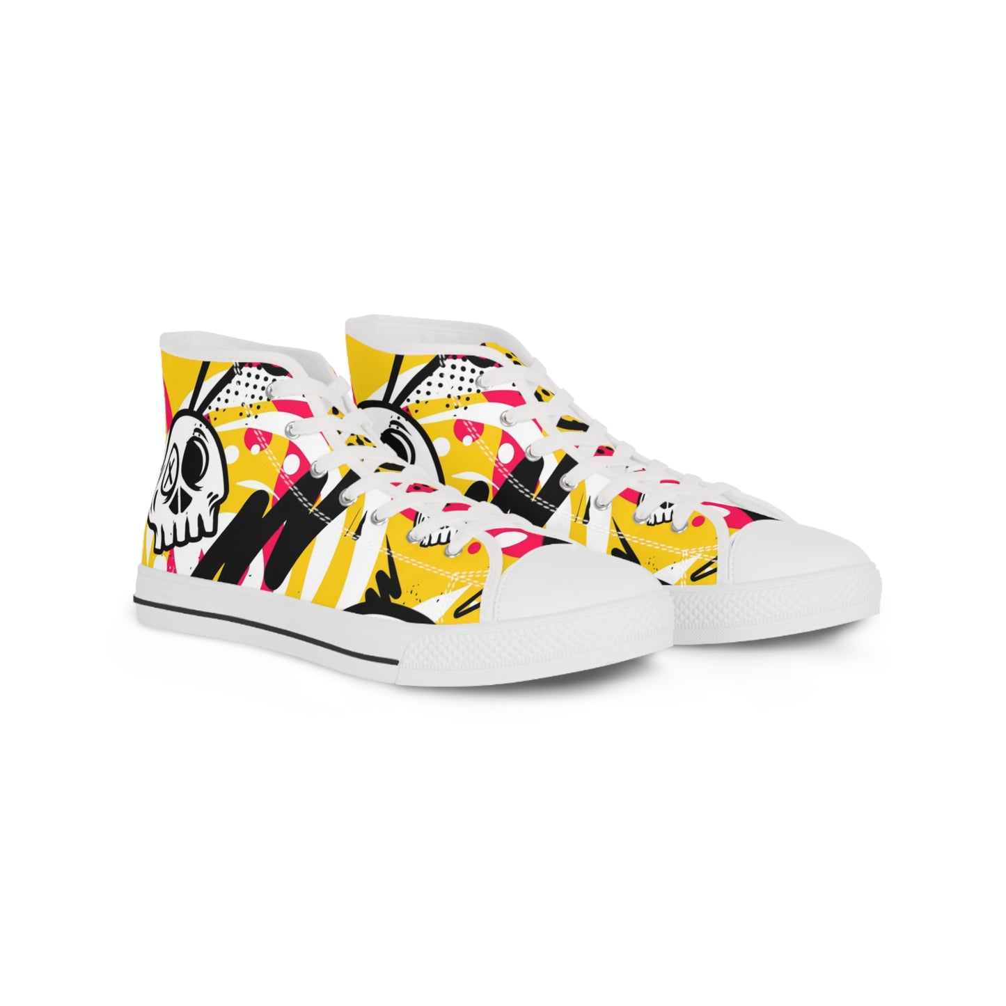 Skull Graffiti Men's High Top Sneakers