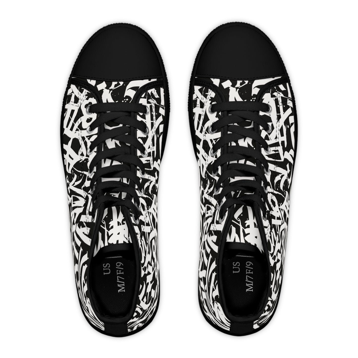 Calligraphy Graffiti Women's High Top Sneakers