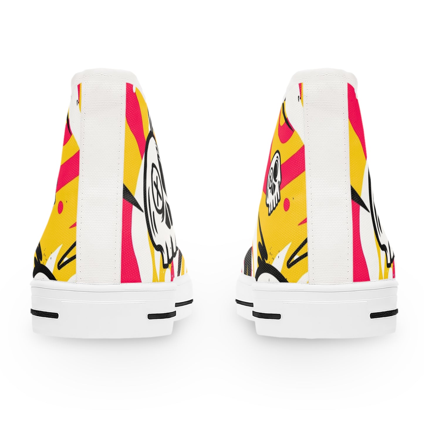 Skull Graffiti Women's High Top Sneakers