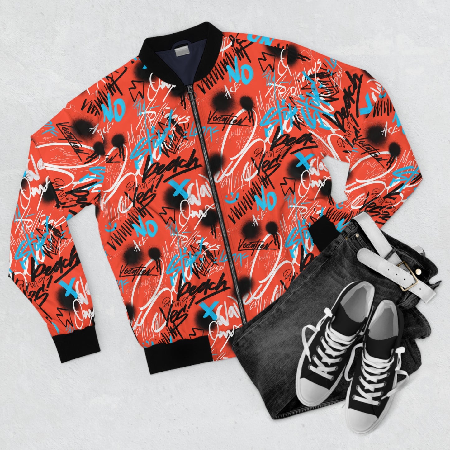 Graffiti Men's Bomber Jacket (AOP)