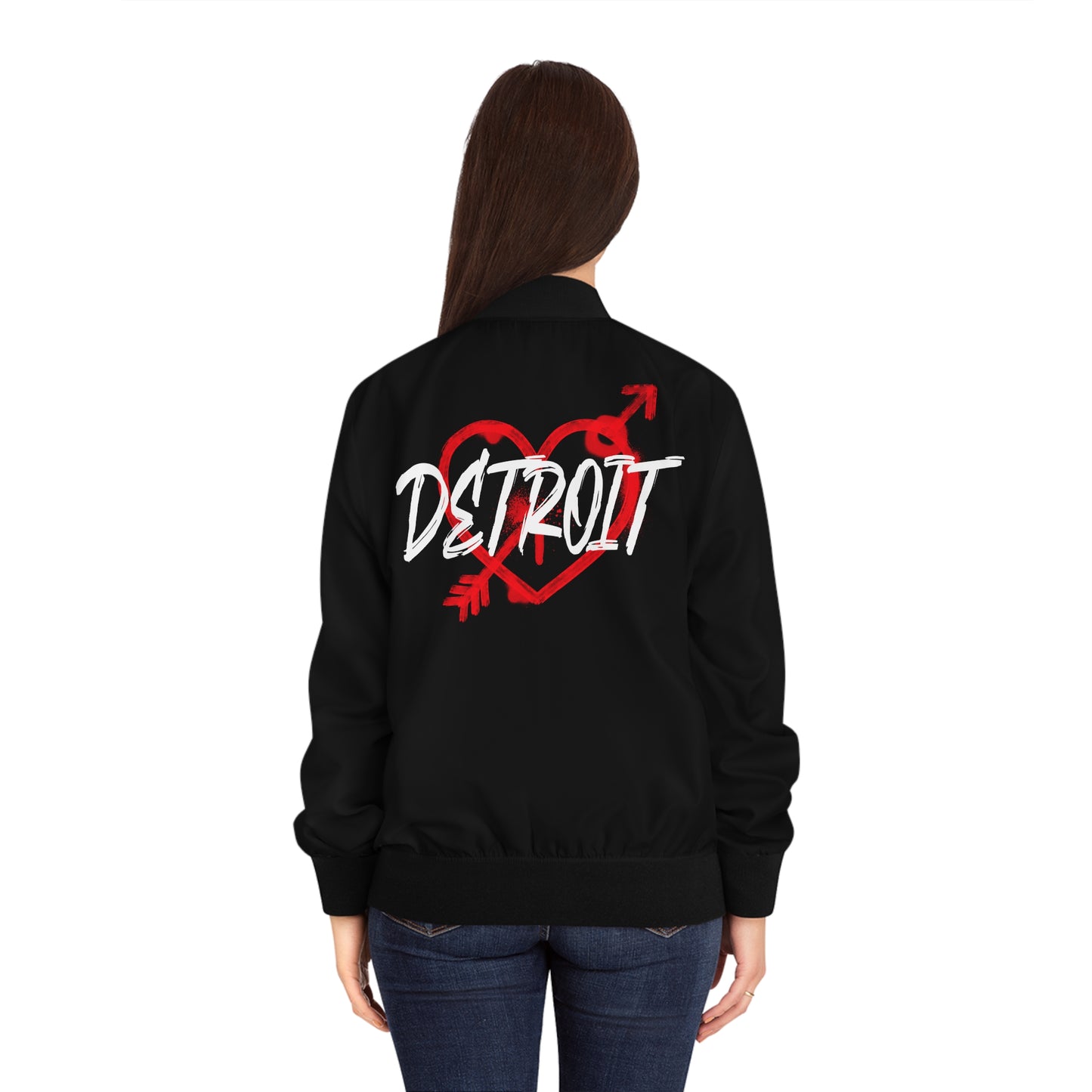 Detroit Women's Bomber Jacket (AOP)