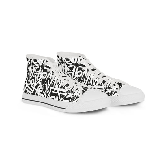 Calligraphy Graffiti Men's High Top Sneakers