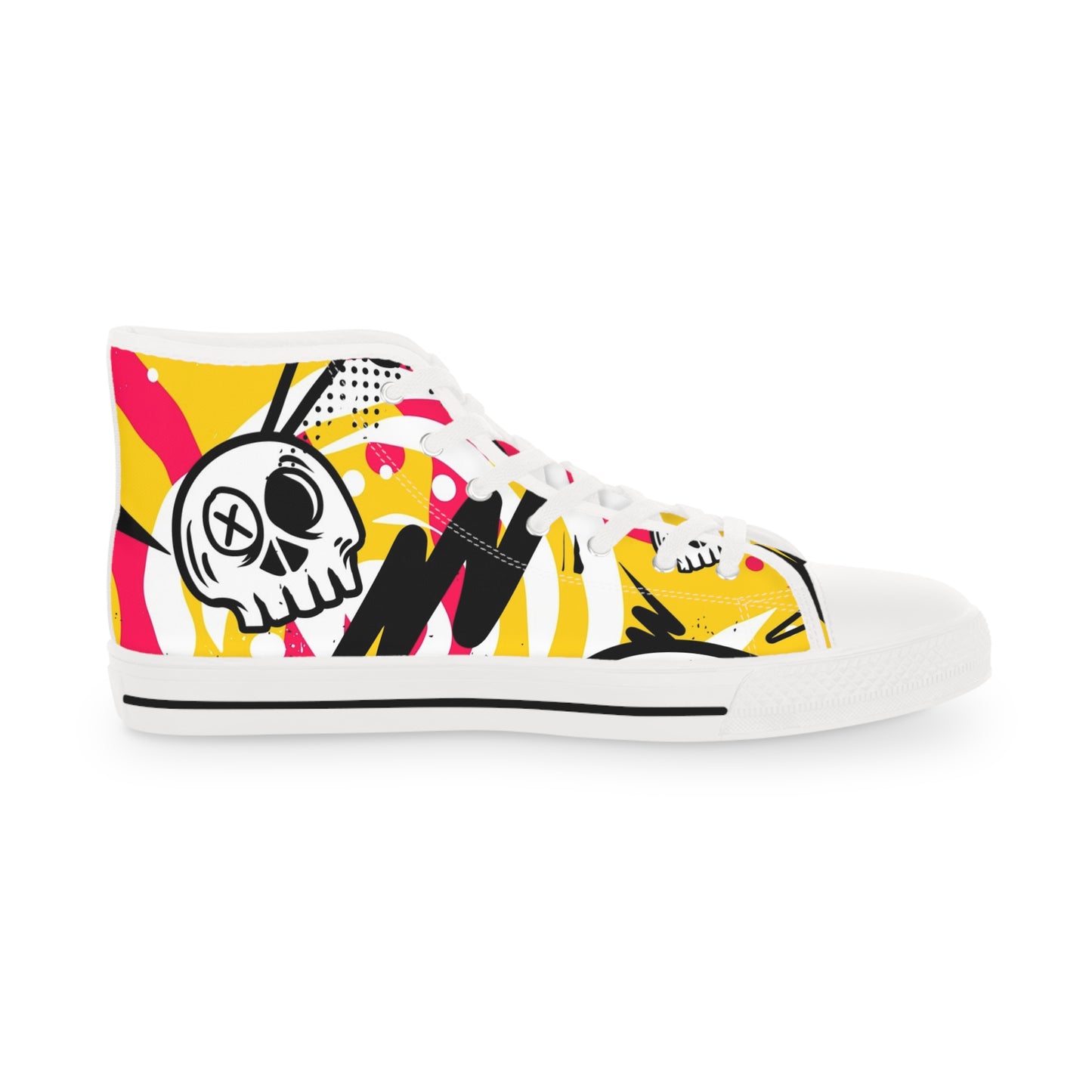 Skull Graffiti Men's High Top Sneakers