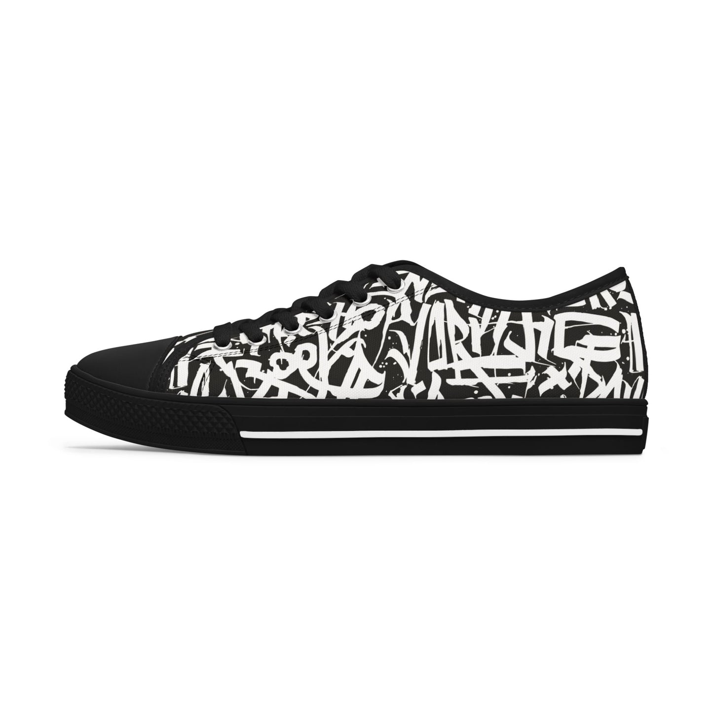 Calligraphy Graffiti Women's Low Top Sneakers