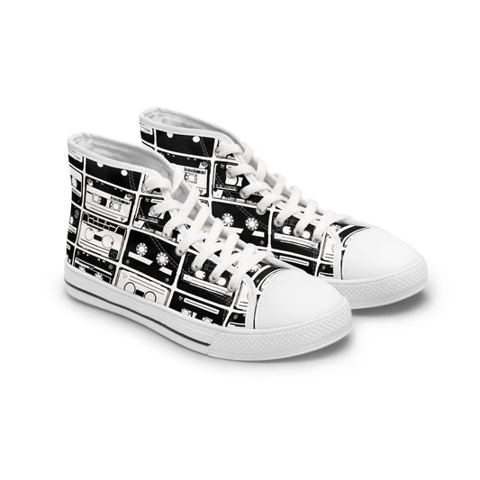 Cassette Tapes Women's High Top Sneakers