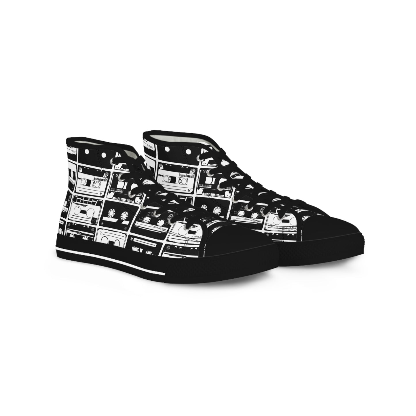 Cassette Tapes Men's High Top Sneakers