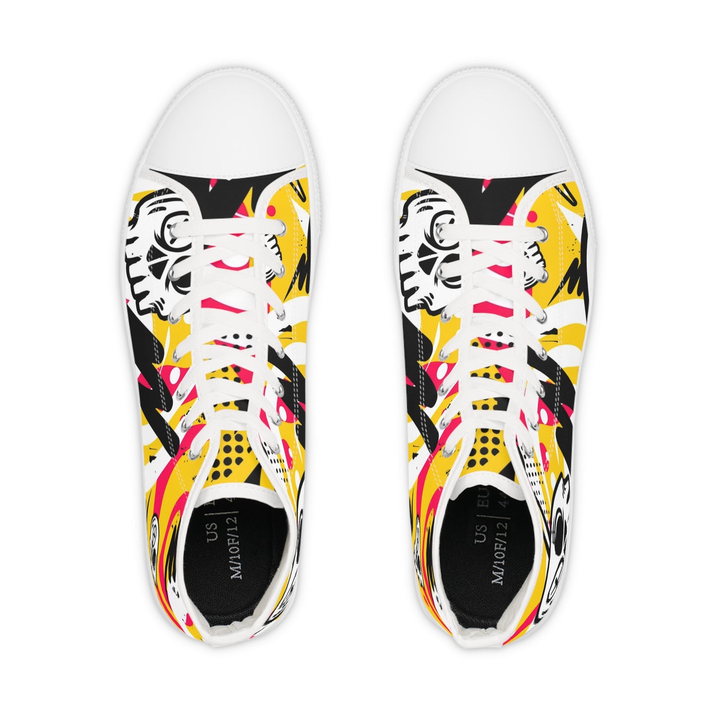 Skull Graffiti Men's High Top Sneakers