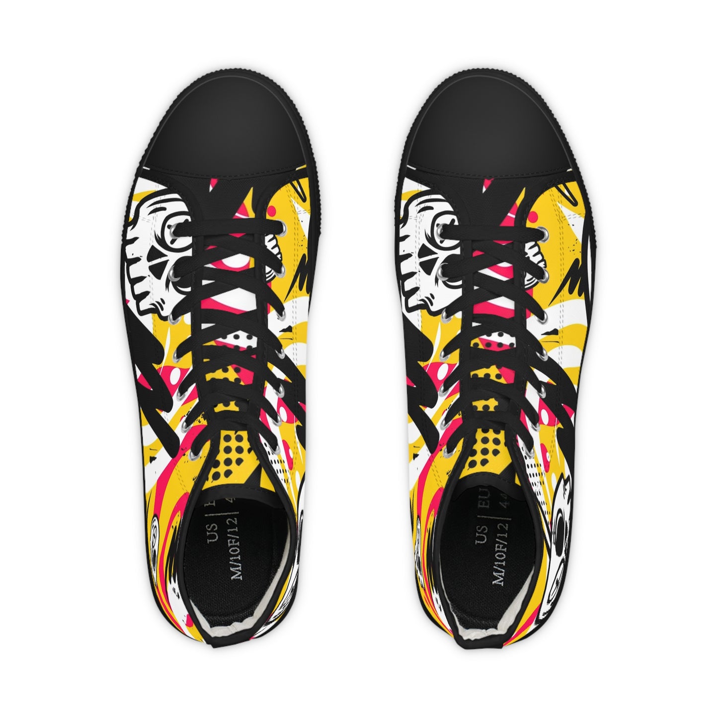 Skull Graffiti Men's High Top Sneakers