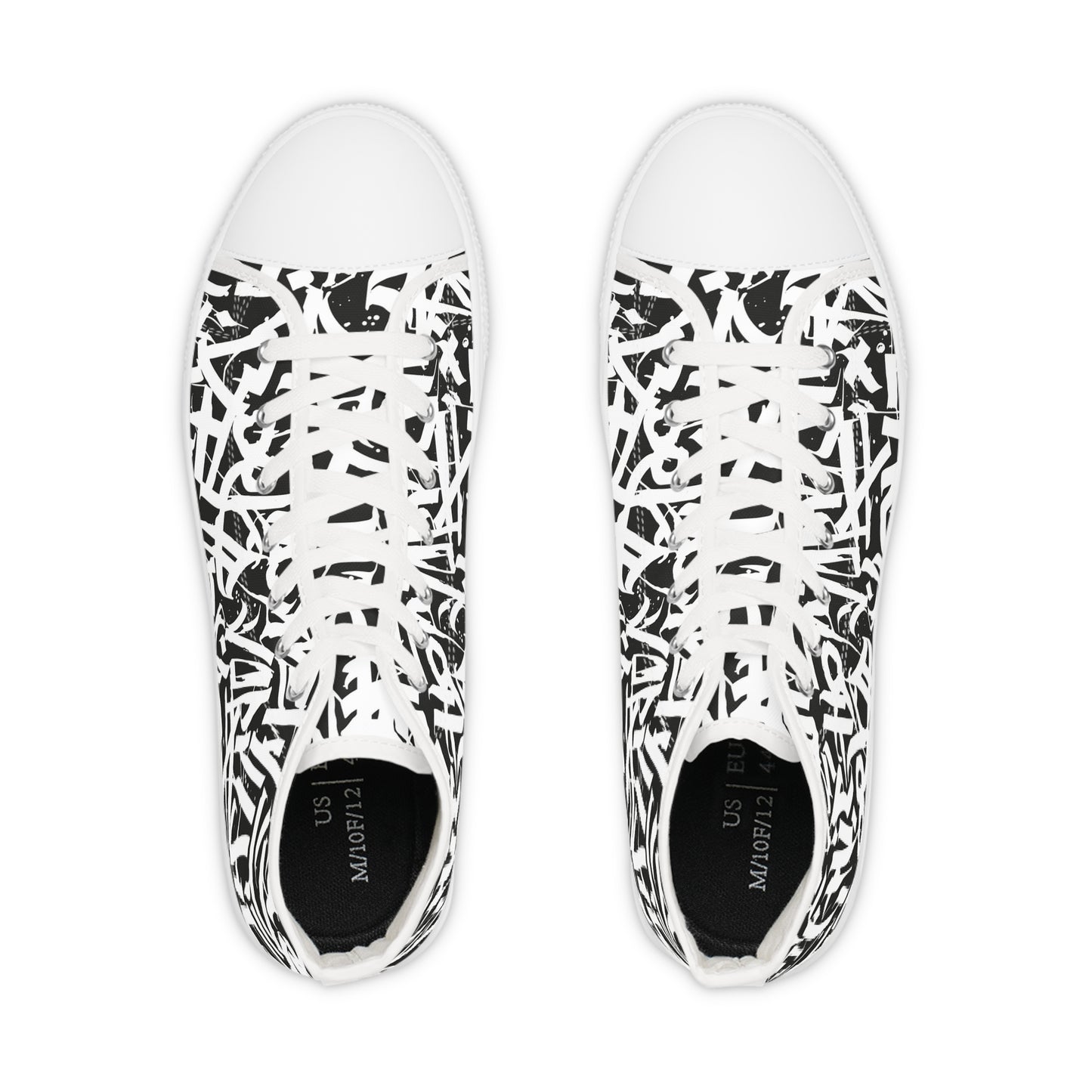 Calligraphy Graffiti Men's High Top Sneakers