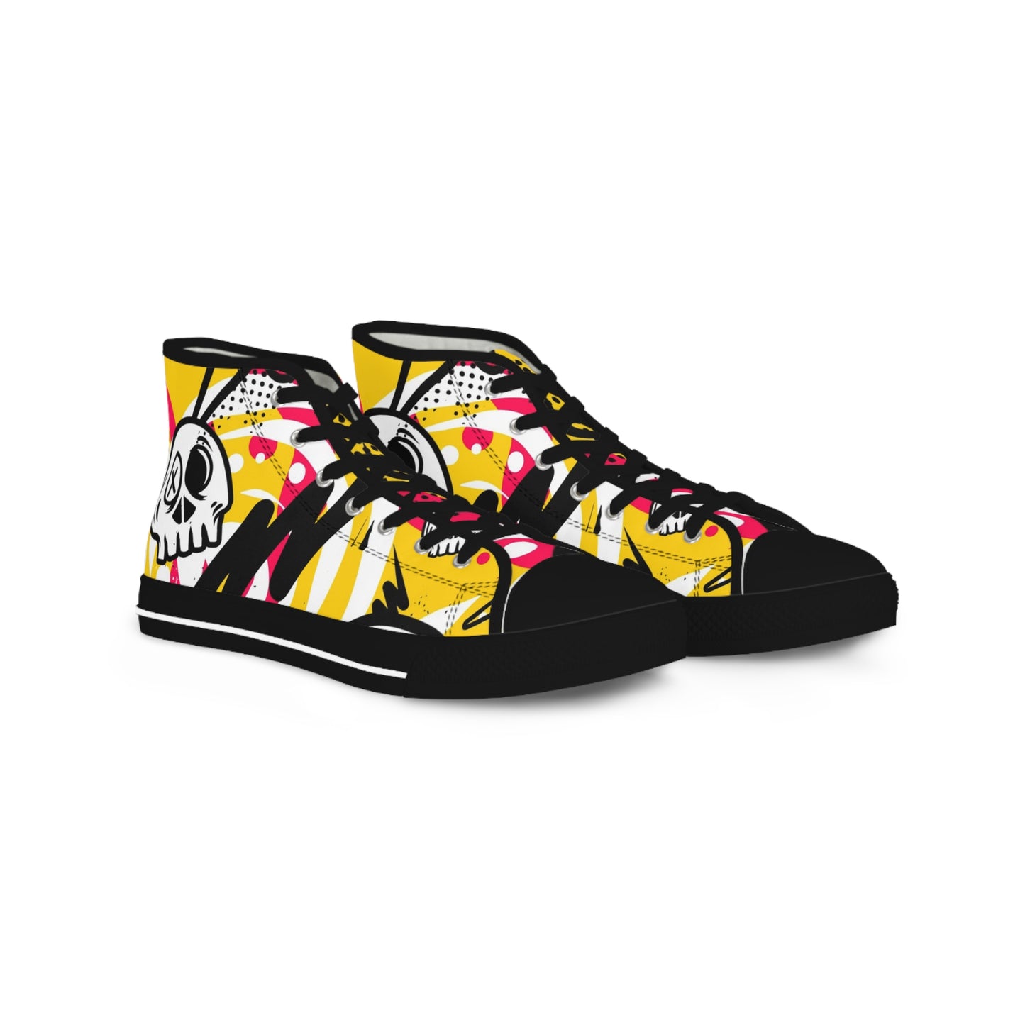 Skull Graffiti Men's High Top Sneakers