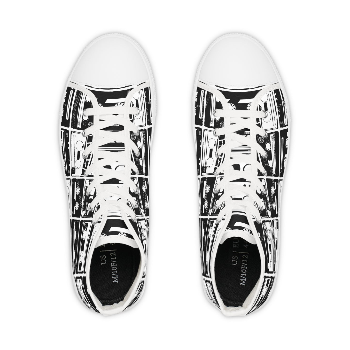 Cassette Tapes Men's High Top Sneakers