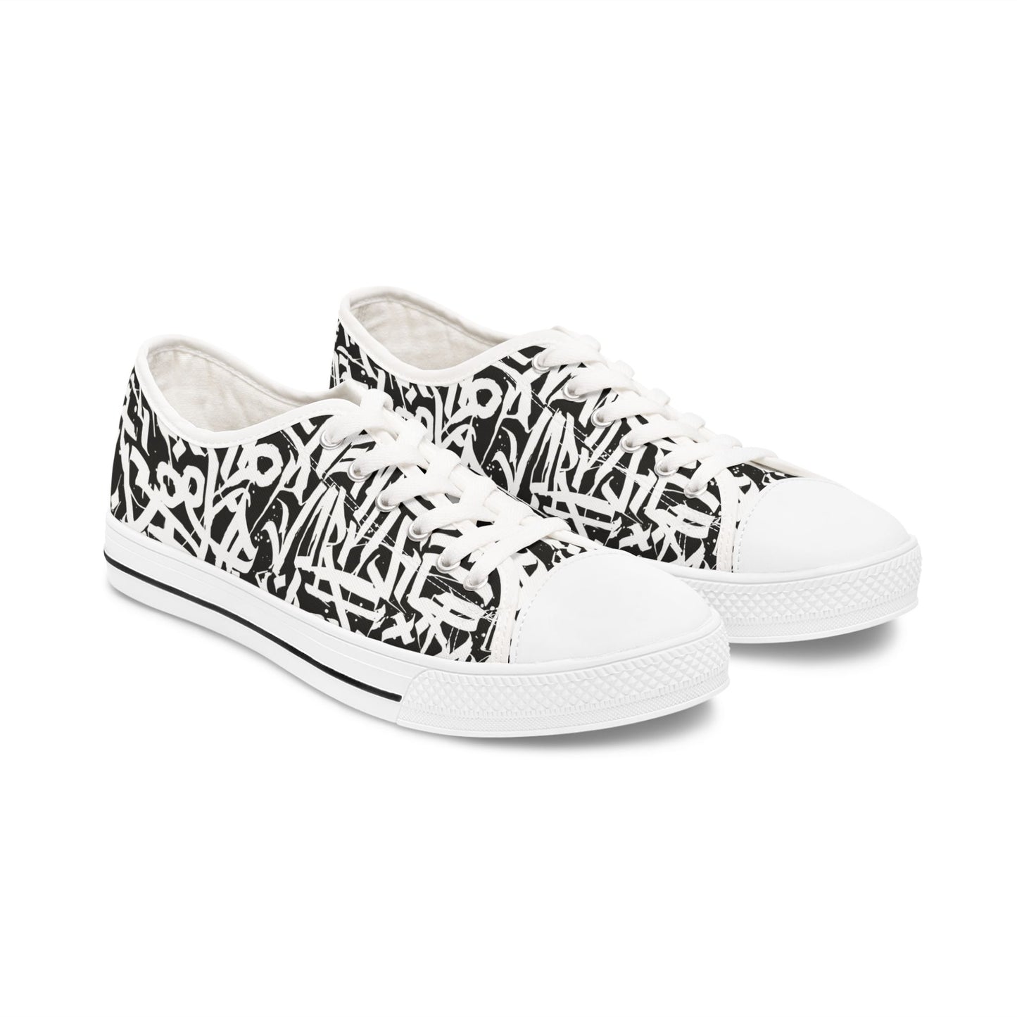 Calligraphy Graffiti Women's Low Top Sneakers