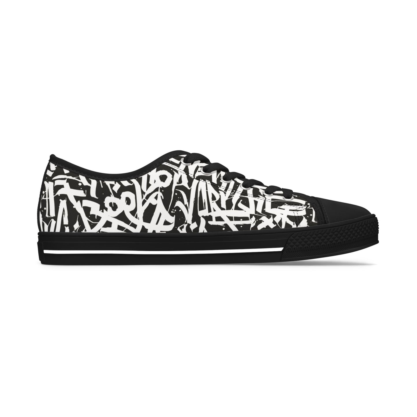 Calligraphy Graffiti Women's Low Top Sneakers