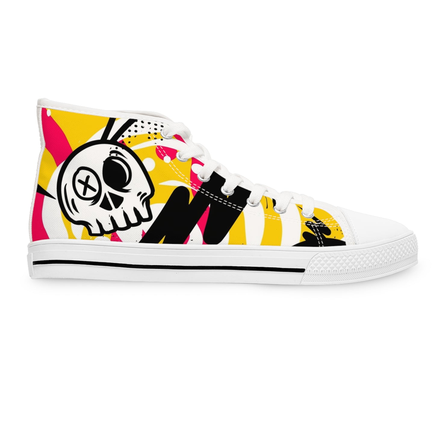 Skull Graffiti Women's High Top Sneakers