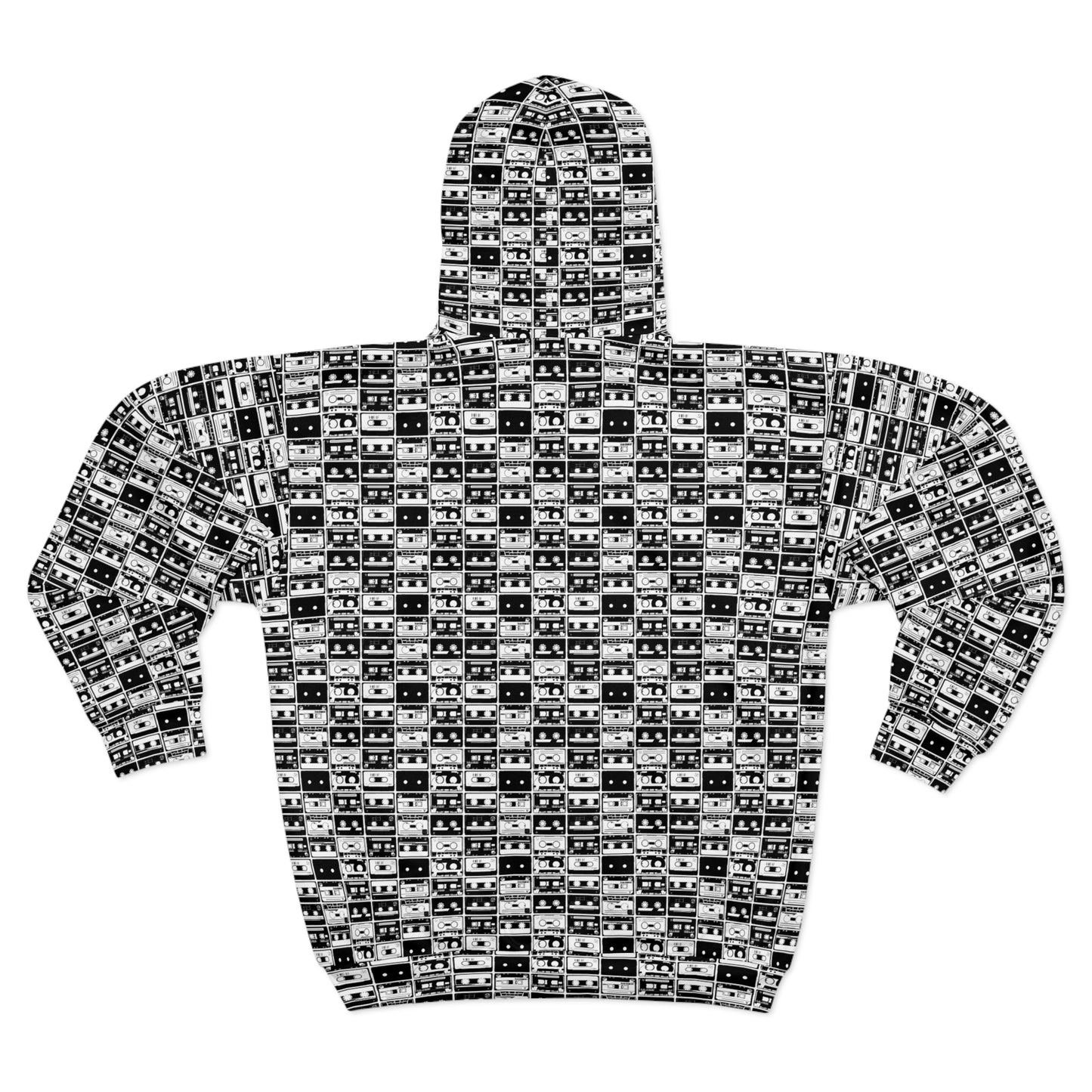 Cassette Tape Unisex Zip Hoodie (AOP)