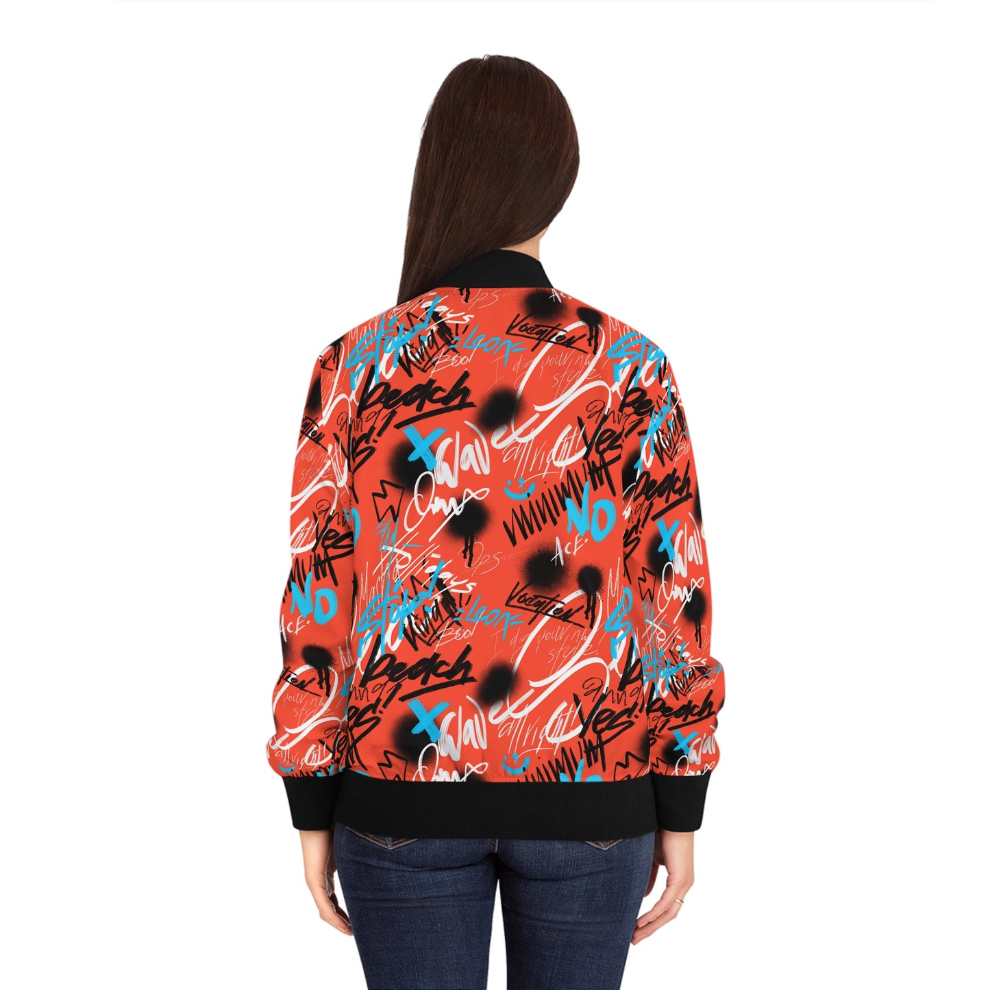 Graffiti Women's Bomber Jacket (AOP)