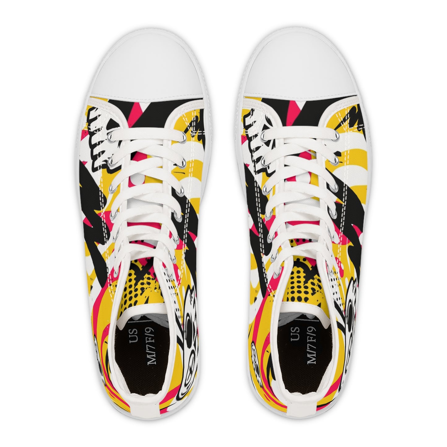 Skull Graffiti Women's High Top Sneakers