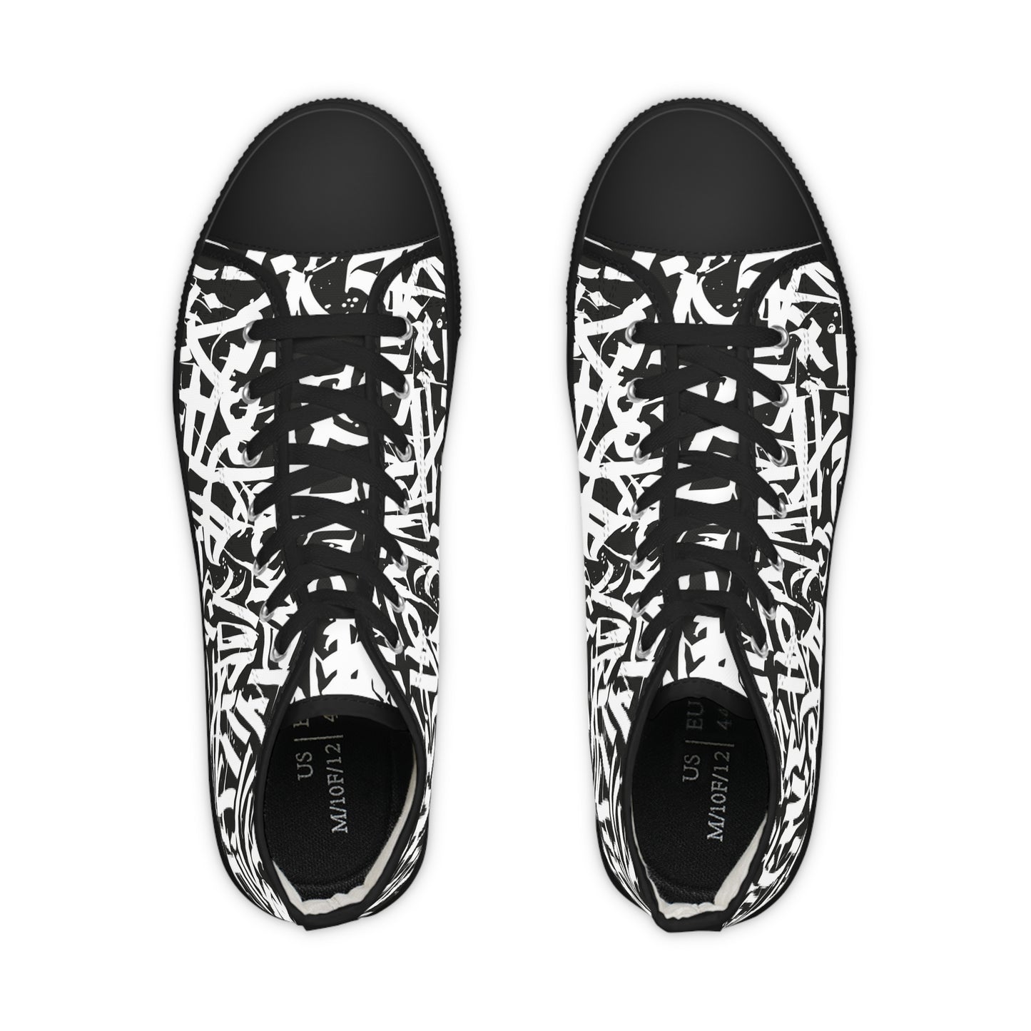 Calligraphy Graffiti Men's High Top Sneakers