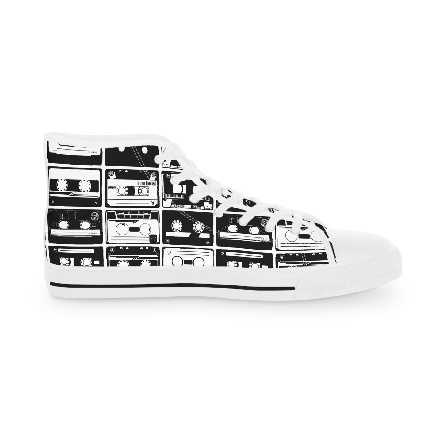 Cassette Tapes Men's High Top Sneakers