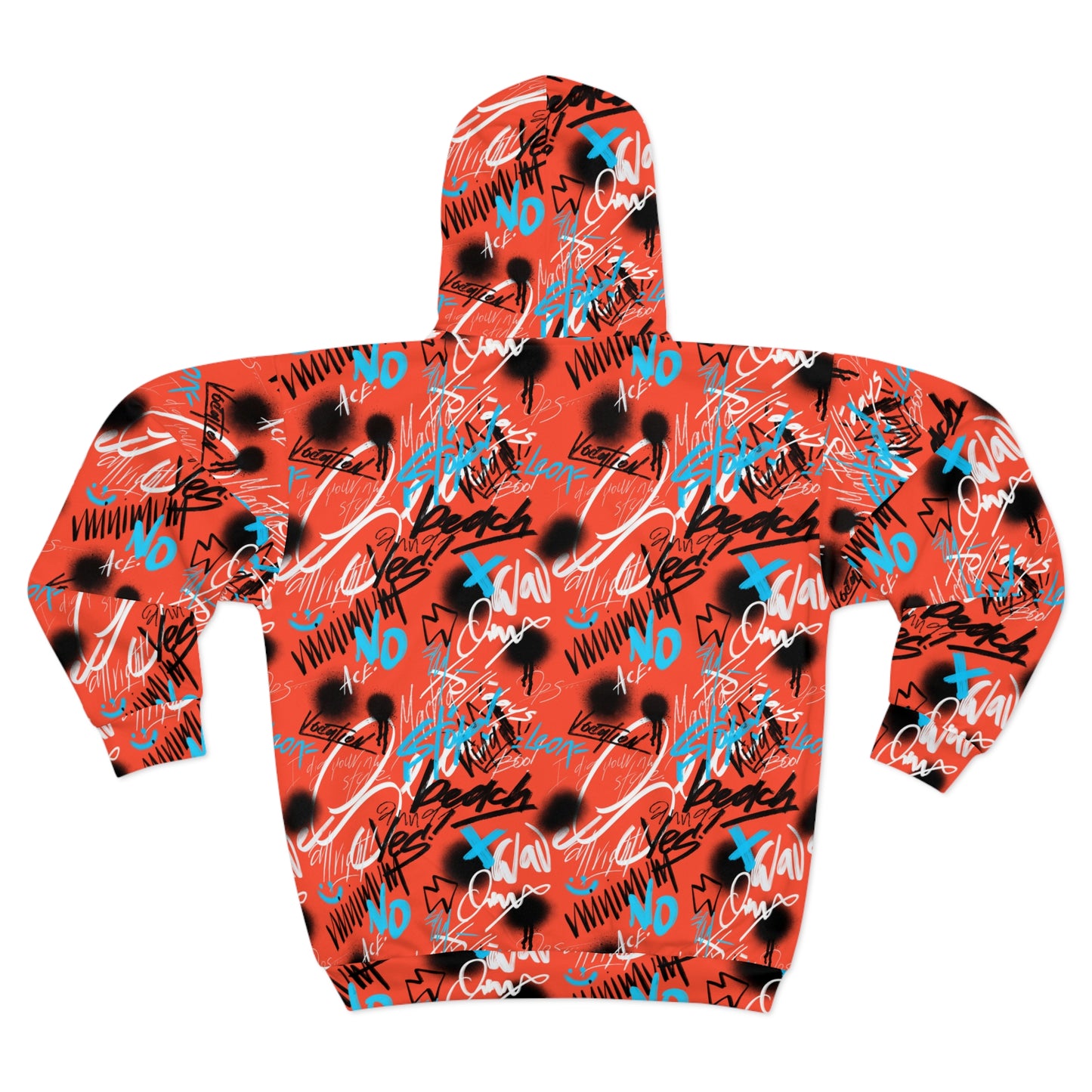 Graffiti Unisex Zip Hoodie (AOP)