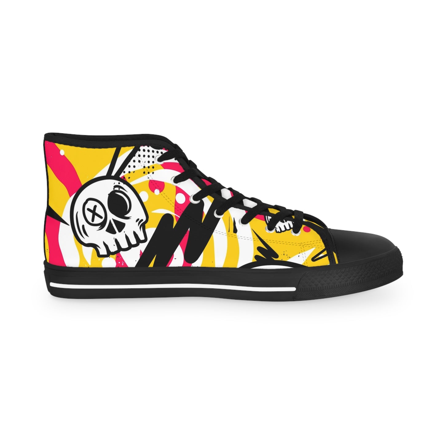 Skull Graffiti Men's High Top Sneakers