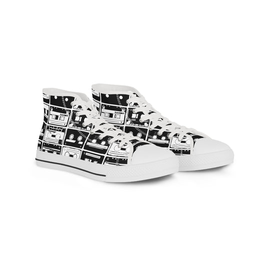 Cassette Tapes Men's High Top Sneakers