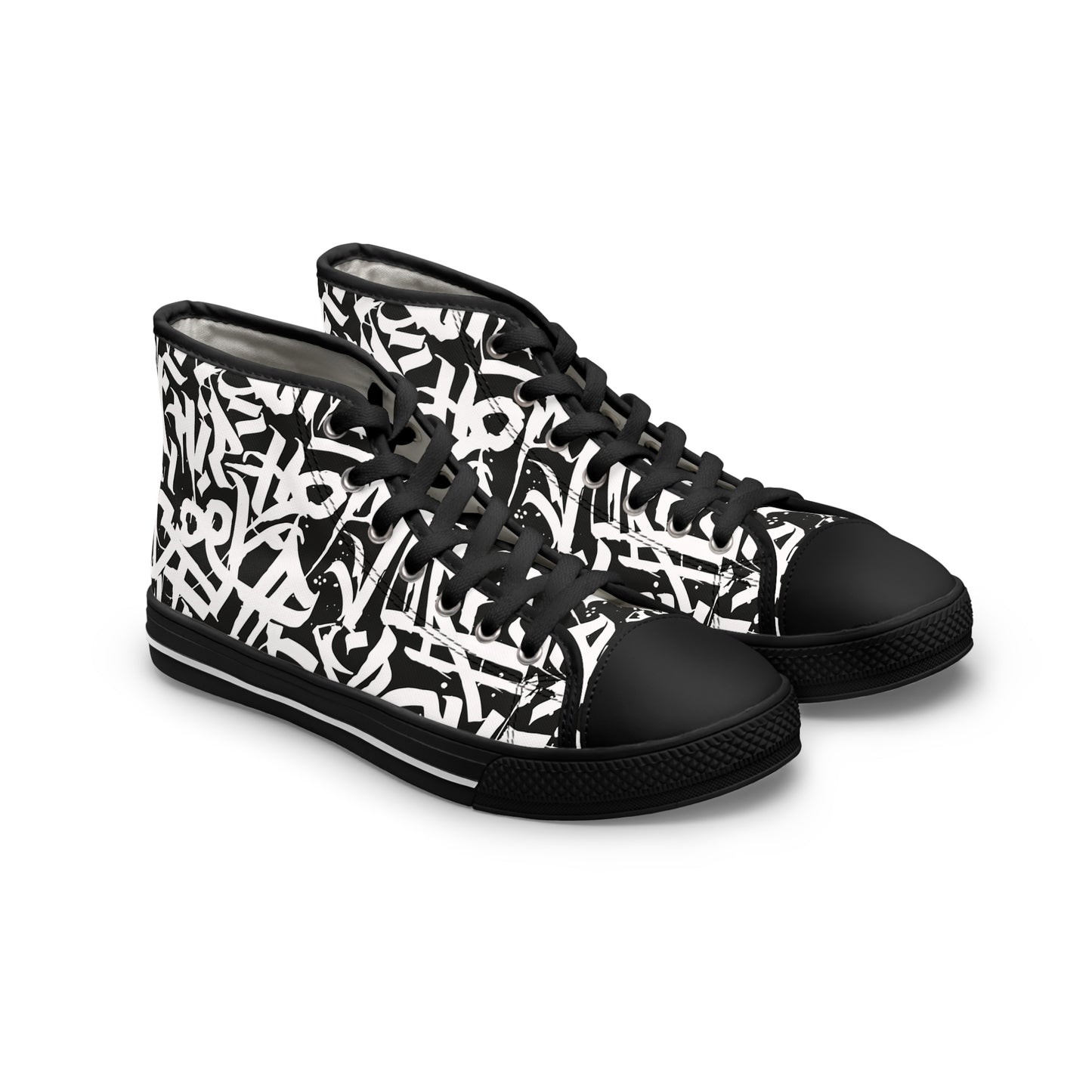 Calligraphy Graffiti Women's High Top Sneakers