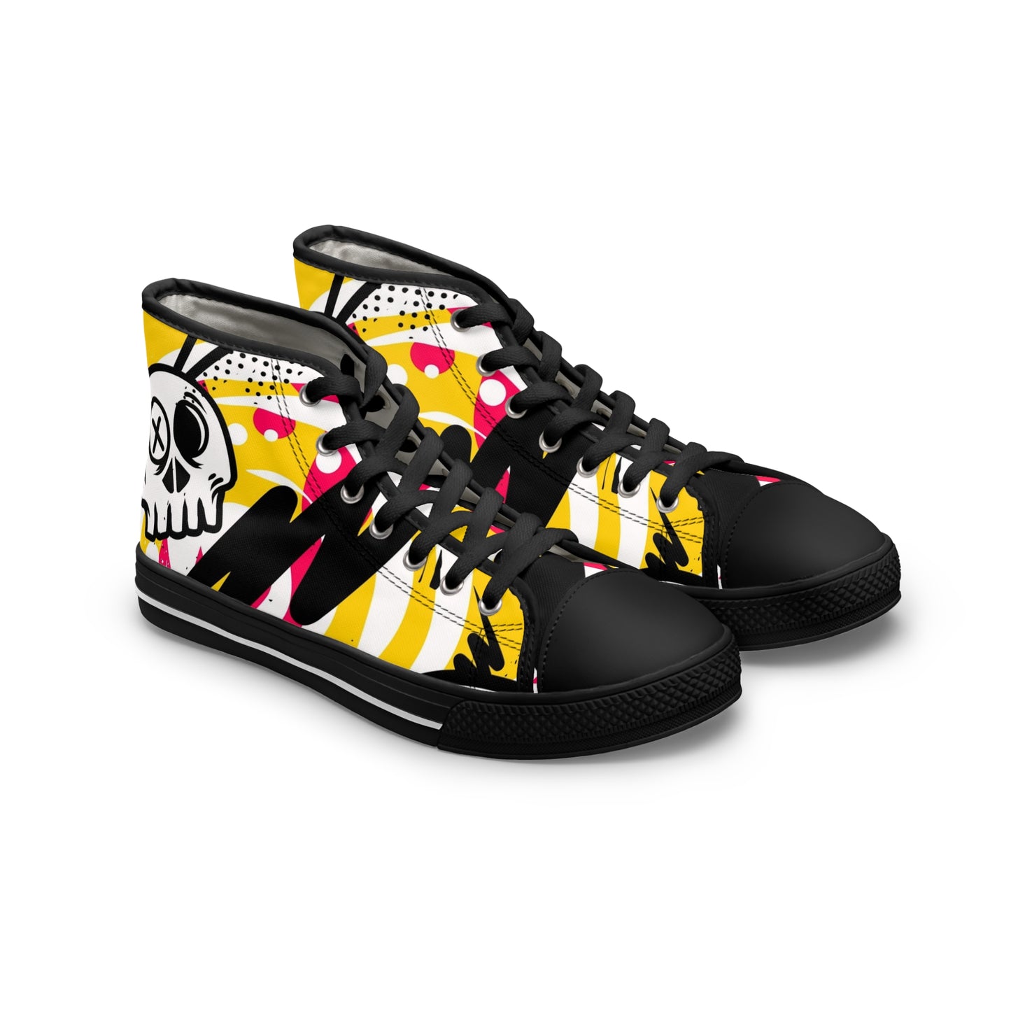 Skull Graffiti Women's High Top Sneakers