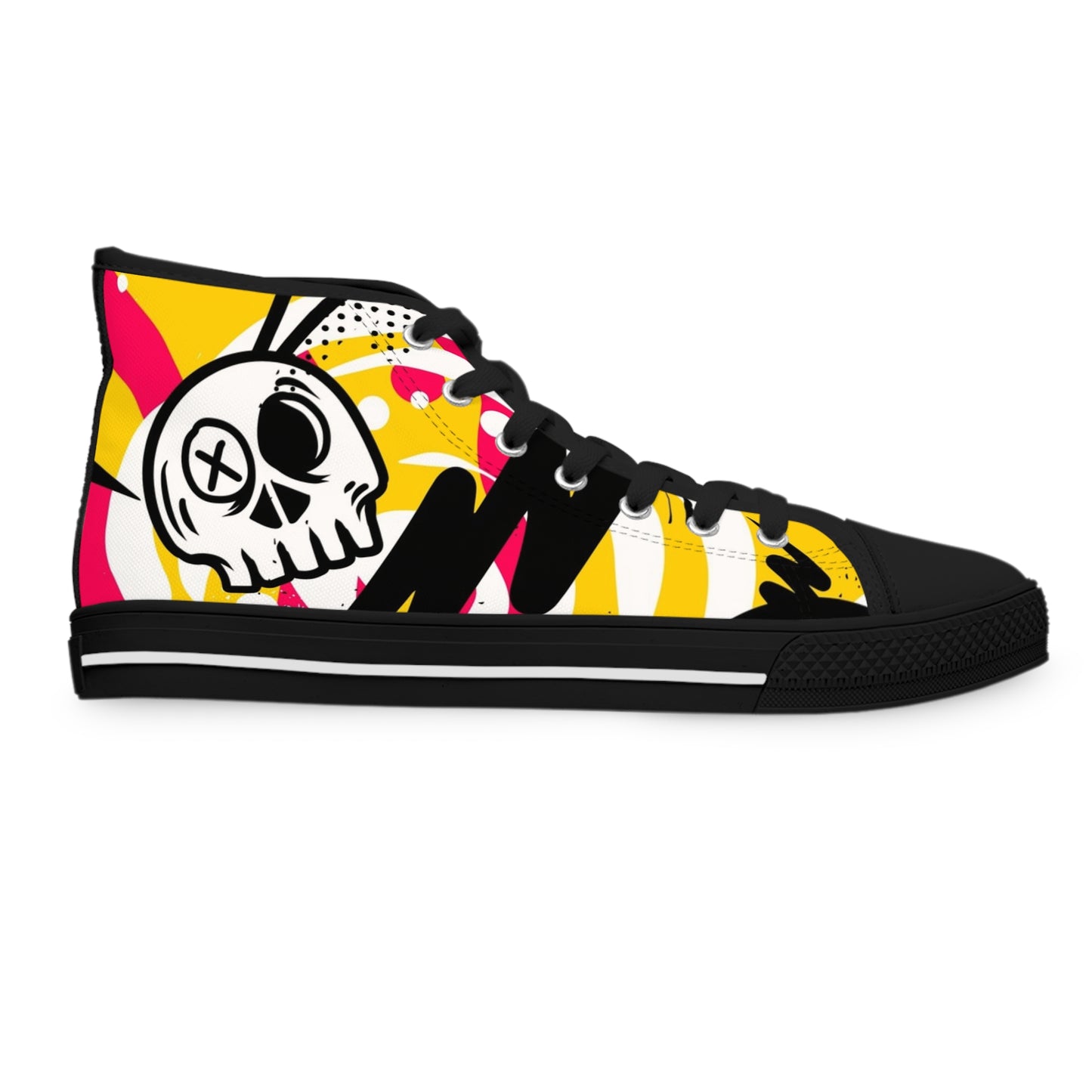 Skull Graffiti Women's High Top Sneakers