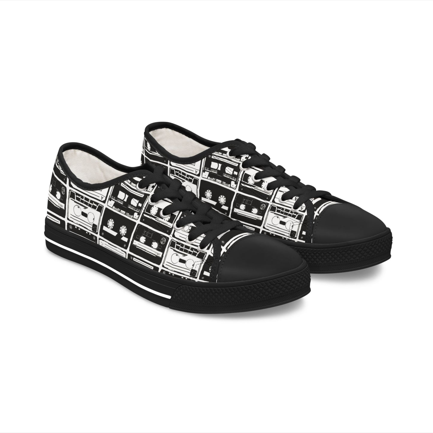 Cassette Tapes Women's Low Top Sneakers