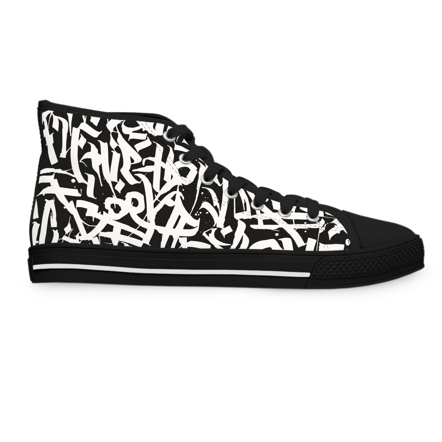 Calligraphy Graffiti Women's High Top Sneakers