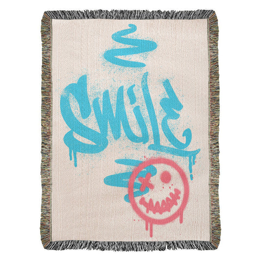 Smile Woven Blanket 50" X 60"