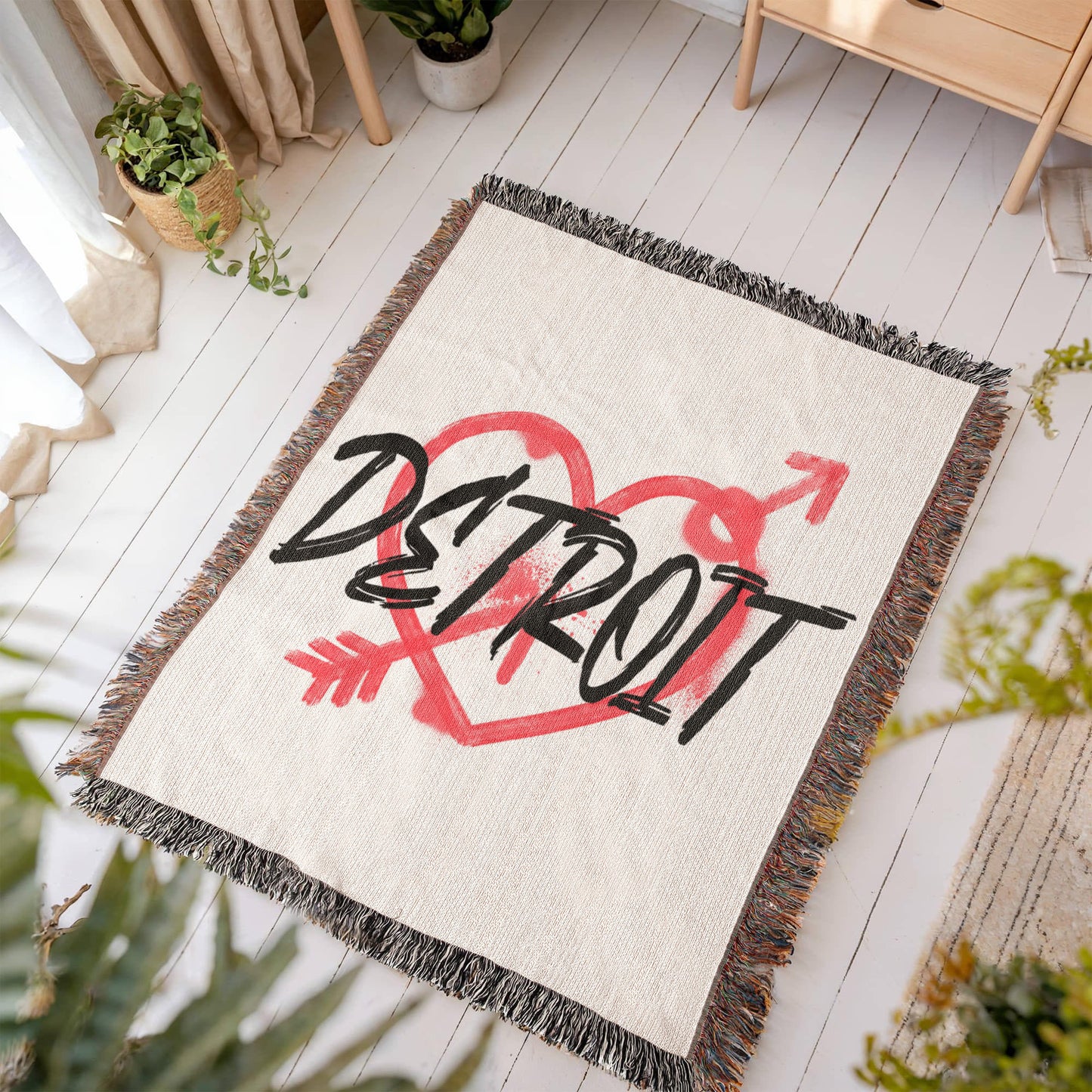 Detroit Woven Blanket 50" X 60"