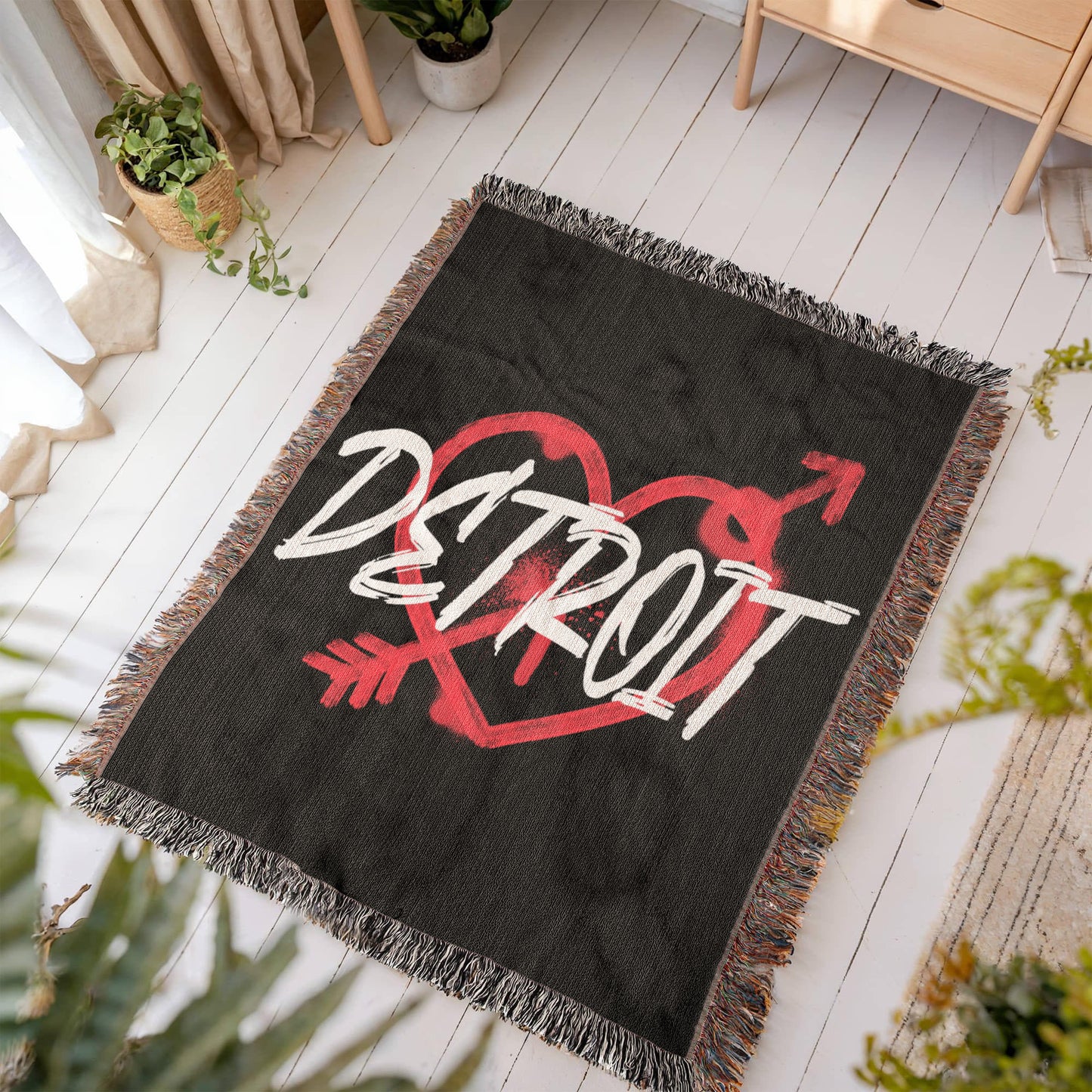 Detroit Woven Blanket 50" X 60"