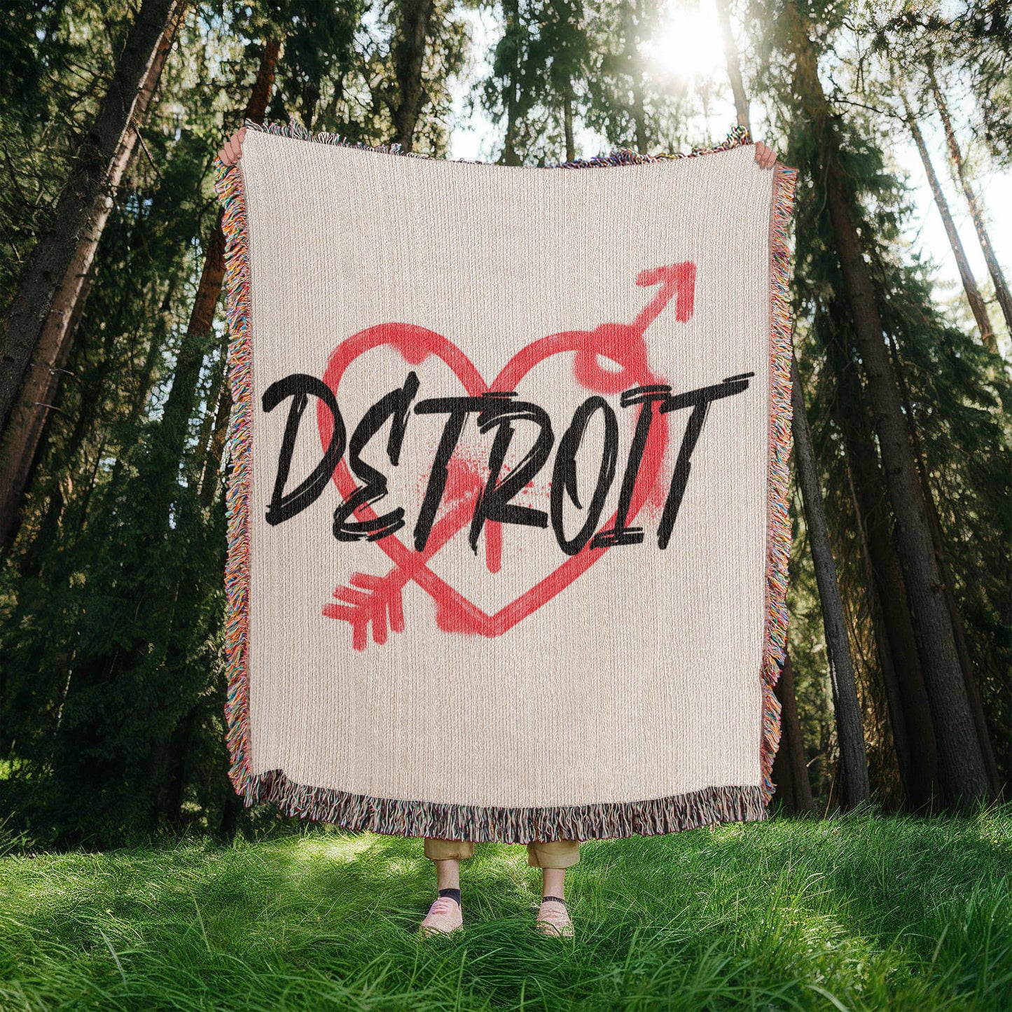 Detroit Woven Blanket 50" X 60"