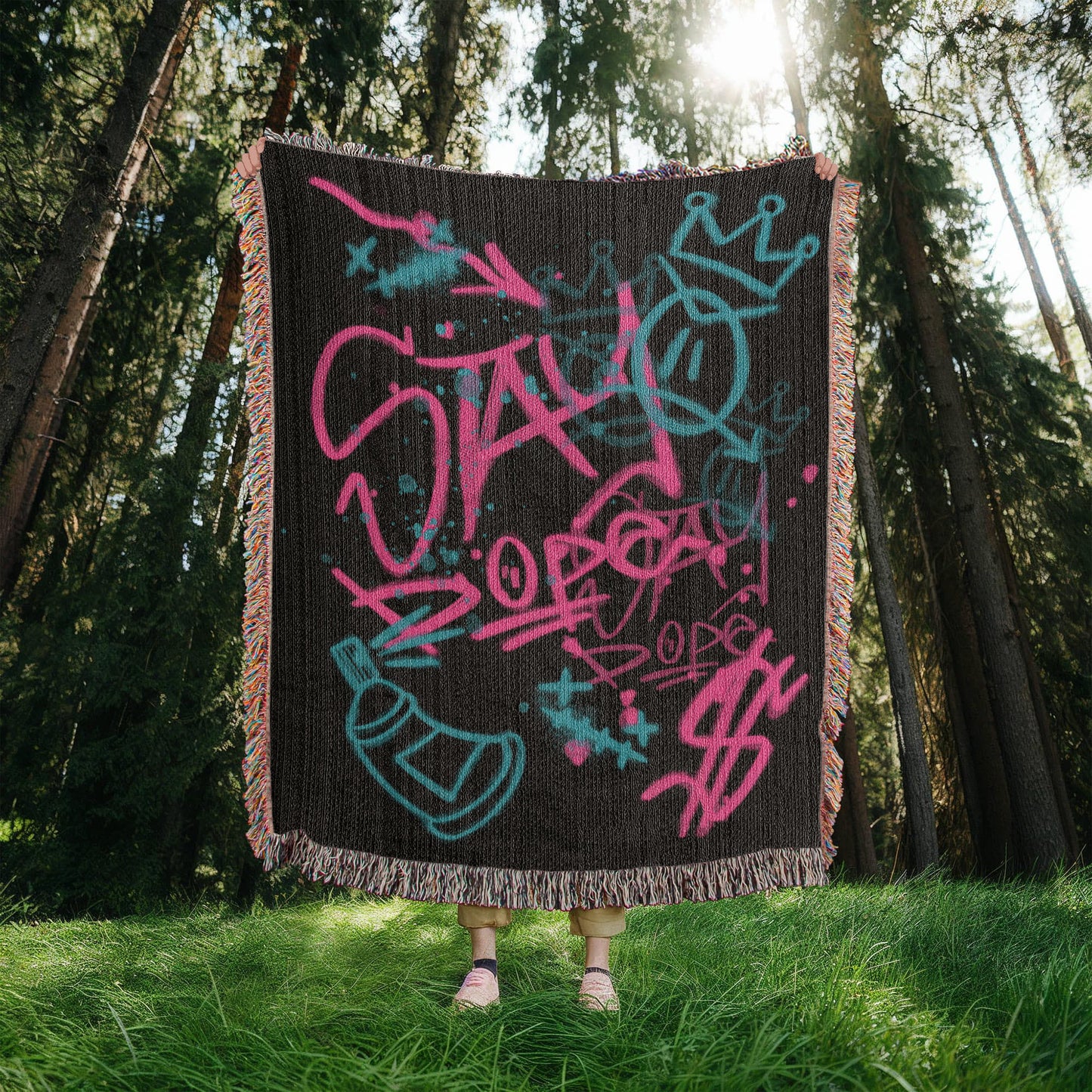 Stay Dope Woven Blanket 50" X 60"