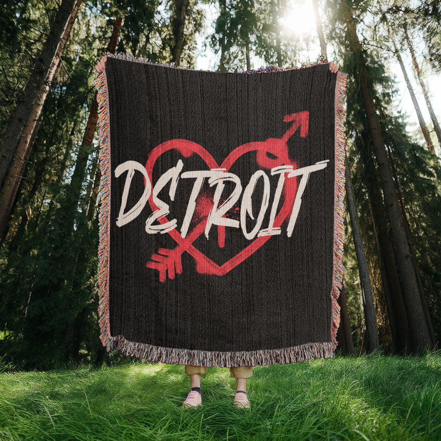 Detroit Woven Blanket 50" X 60"