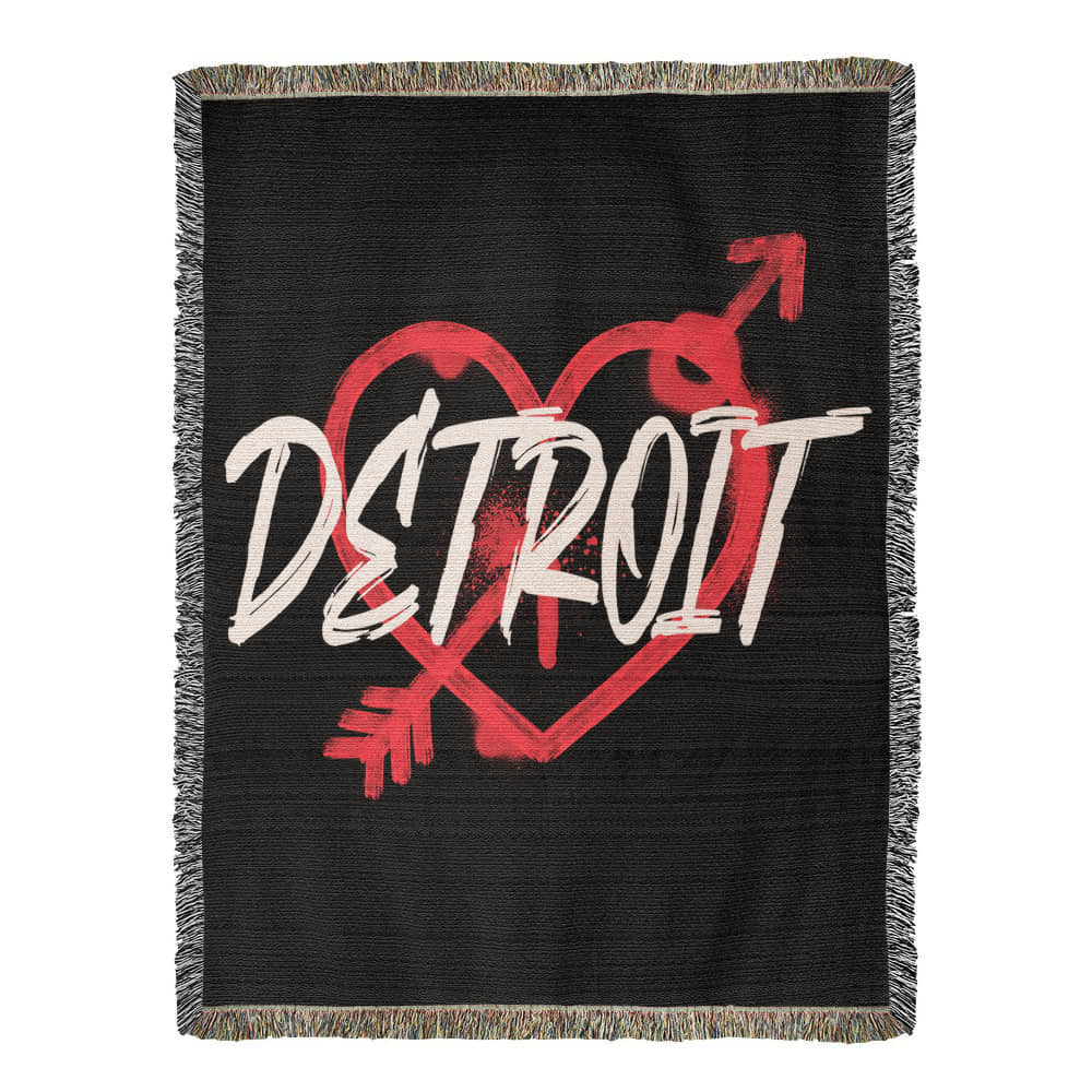 Detroit Woven Blanket 50" X 60"