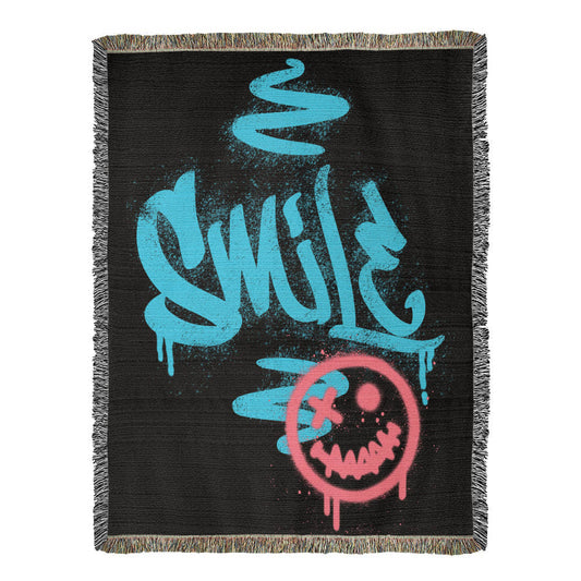 Smile Woven Blanket 50" X 60"